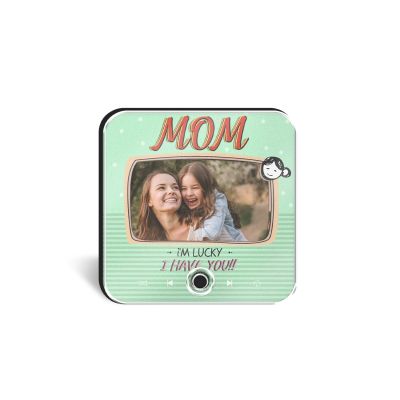 Personalized Mom Musical Fridge Magnet Custom Photo Song Rechargeable Audio Gift
